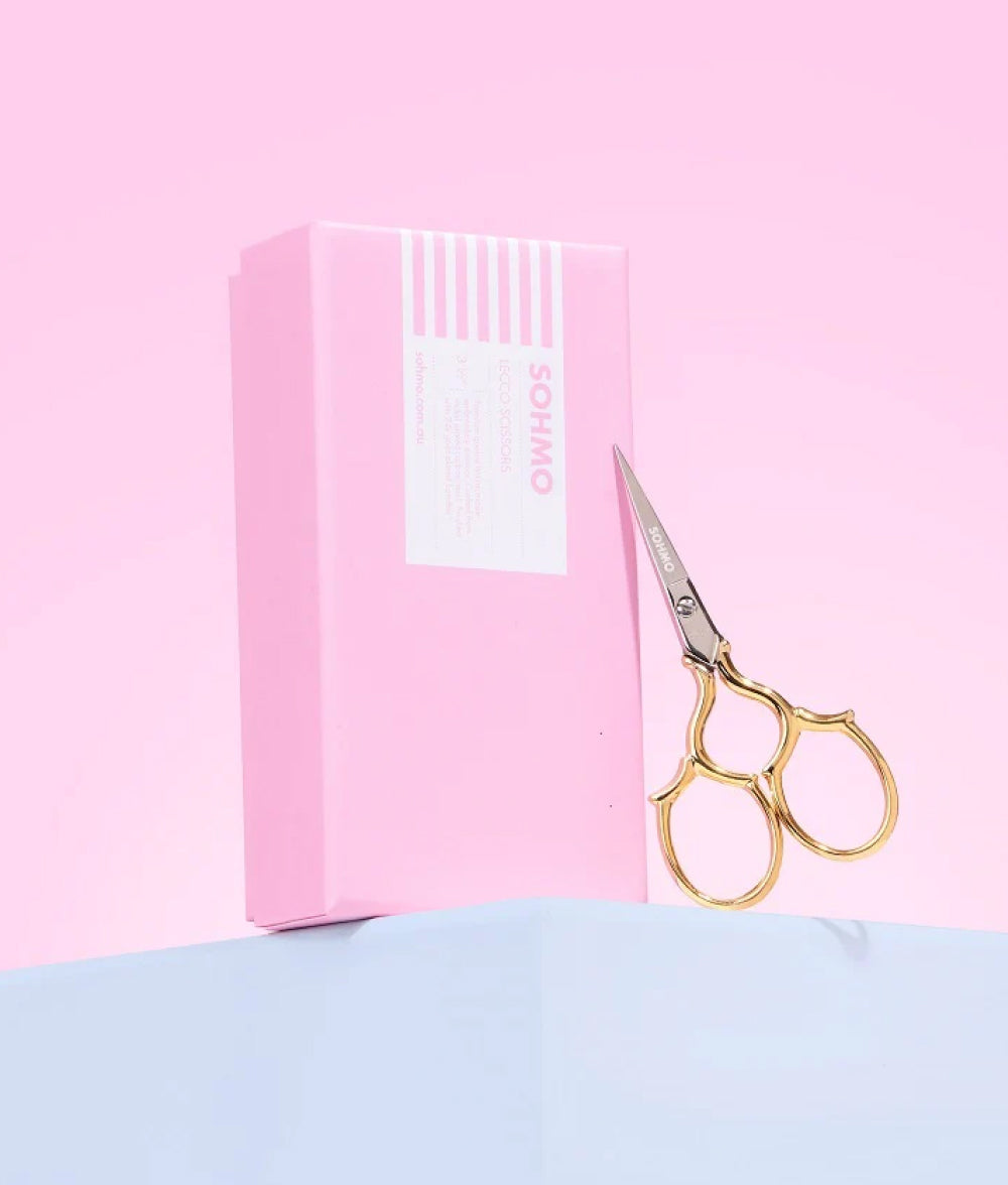 Misty Rose Lecco Scissors - 3 1/2" - Gold SOHMO