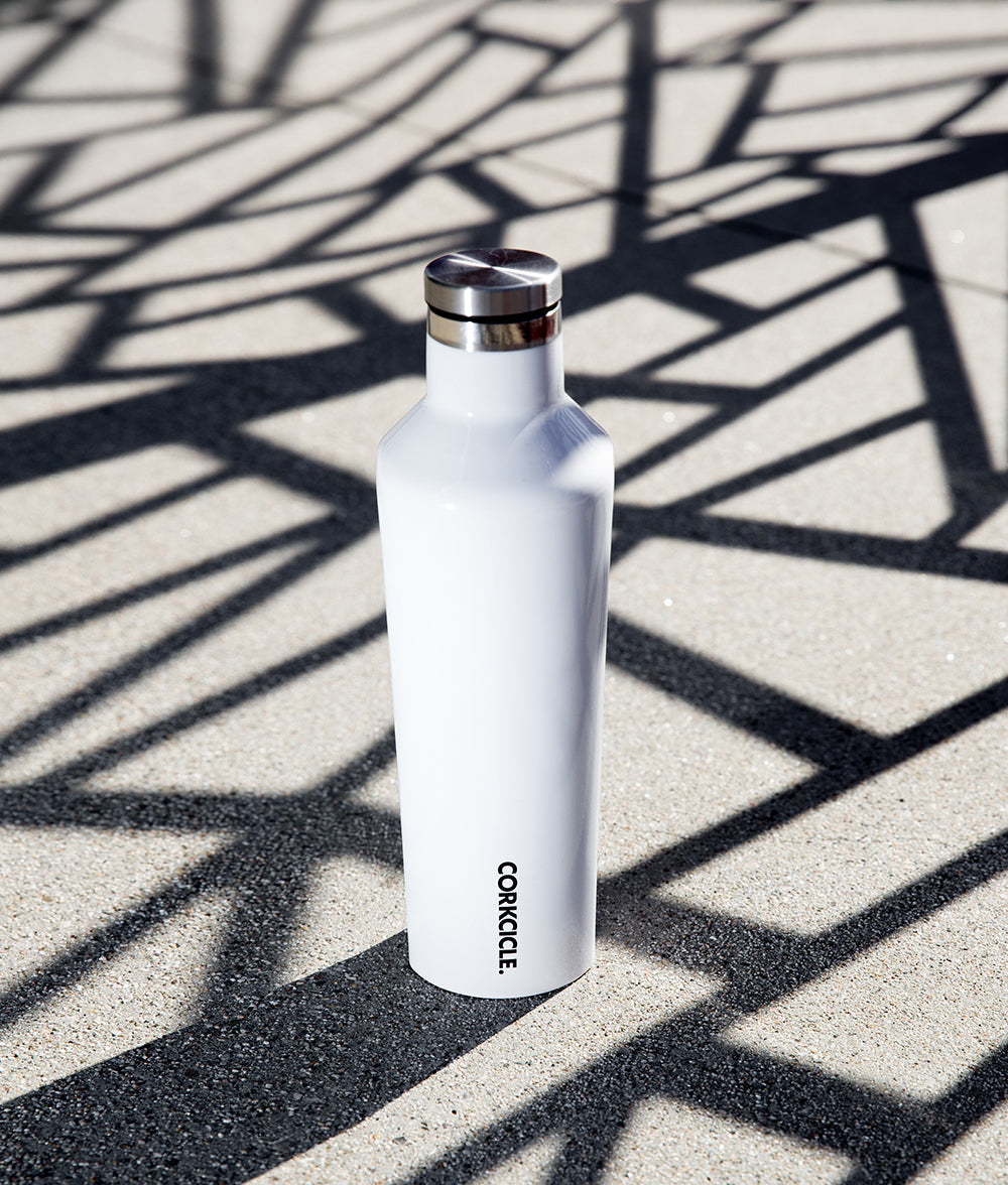 Light Gray Corkcicle™ Classic Canteen Insulated Water Bottle Gloss White Corkcicle