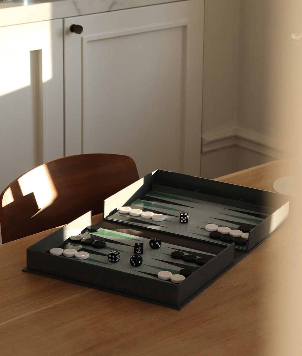 Dim Gray Classic Games Backgammon Printworks