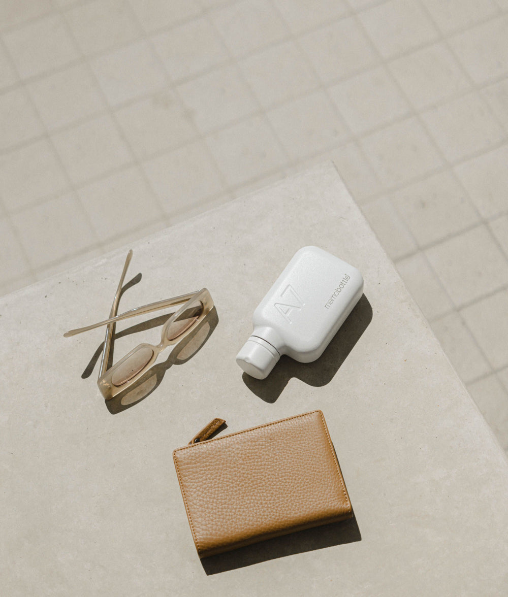 Gray A7 Stainless Steel memobottle™ - Matte White Memobottle