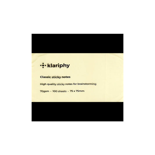Black Sticky Notes (75x75) - Set of 12 Klariphy