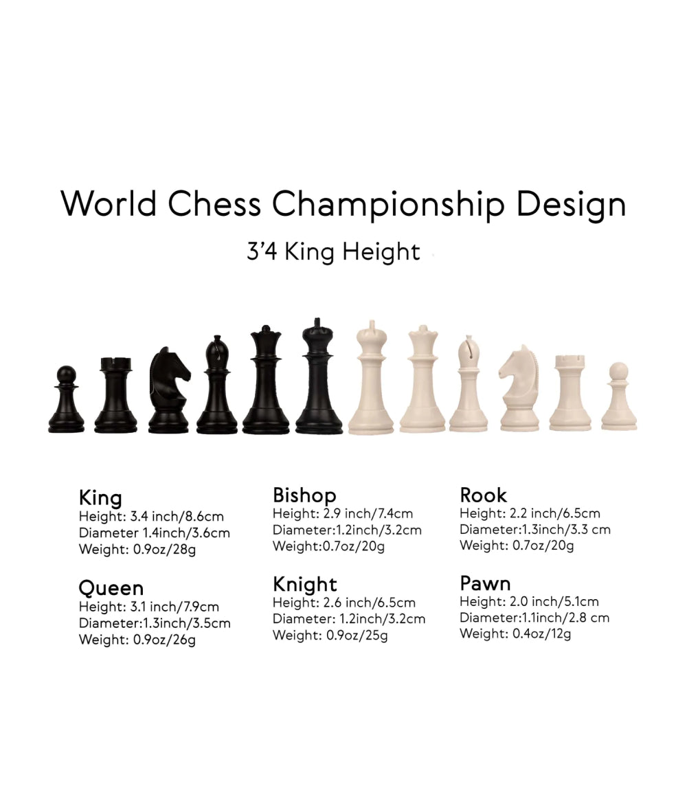 Light Gray World Chess Championship Set (Academy Edition) World Chess