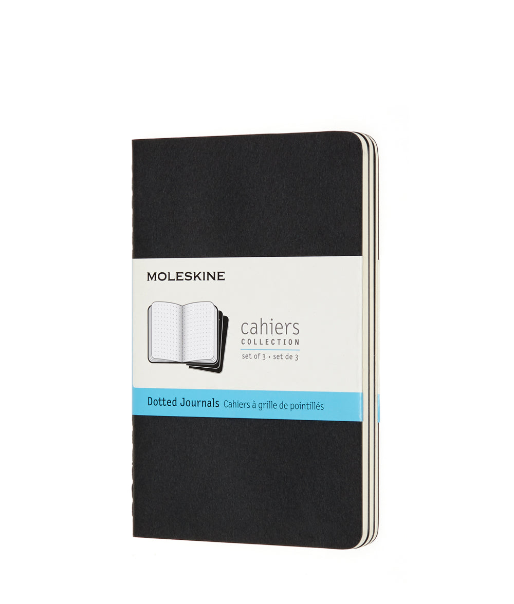 Dark Slate Gray Pocket Cahier Notebook - Set of 3 Black / Dotted / Pocket Moleskine