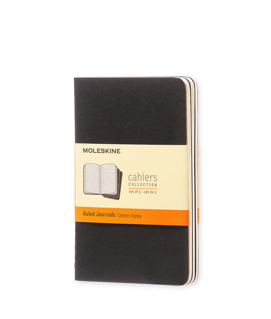 Dark Slate Gray Pocket Cahier Notebook - Set of 3 Black / Ruled / Pocket Moleskine