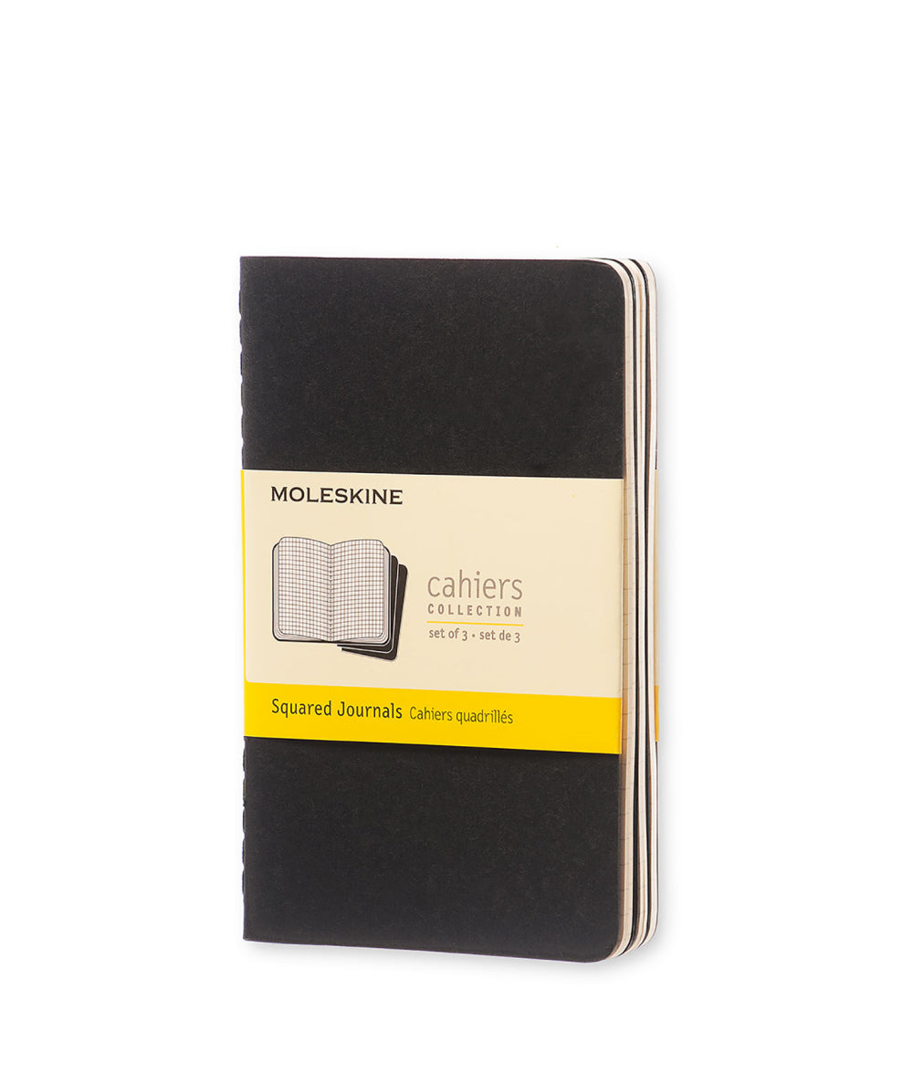 Dark Slate Gray Pocket Cahier Notebook - Set of 3 Black / Squared / Pocket Moleskine