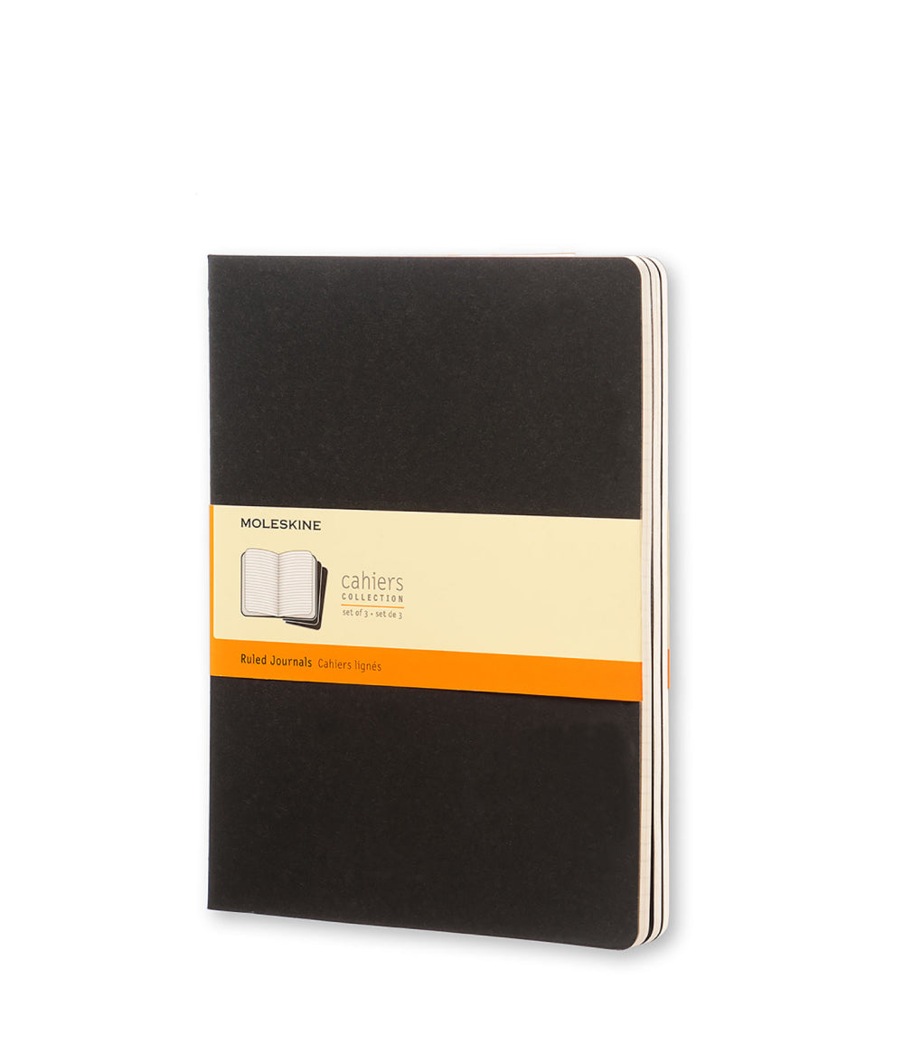 Dark Slate Gray Extra Large Cahier Notebook - Set of 3 Black / Ruled / Extra Large Moleskine