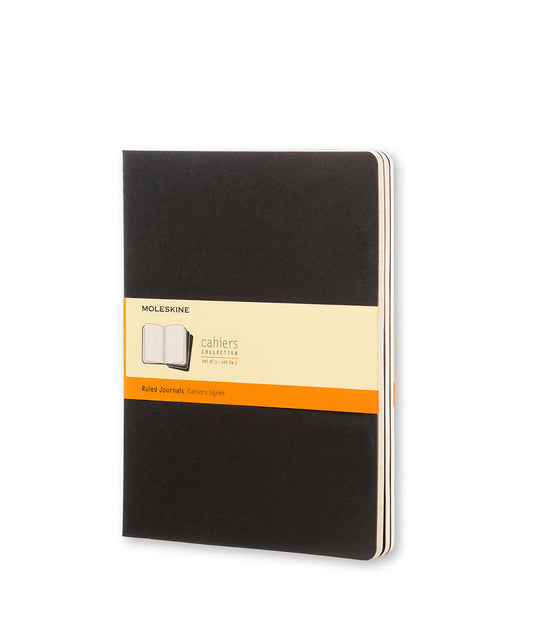 Dark Slate Gray Extra Large Cahier Notebook - Set of 3 Black / Ruled / Extra Large Moleskine