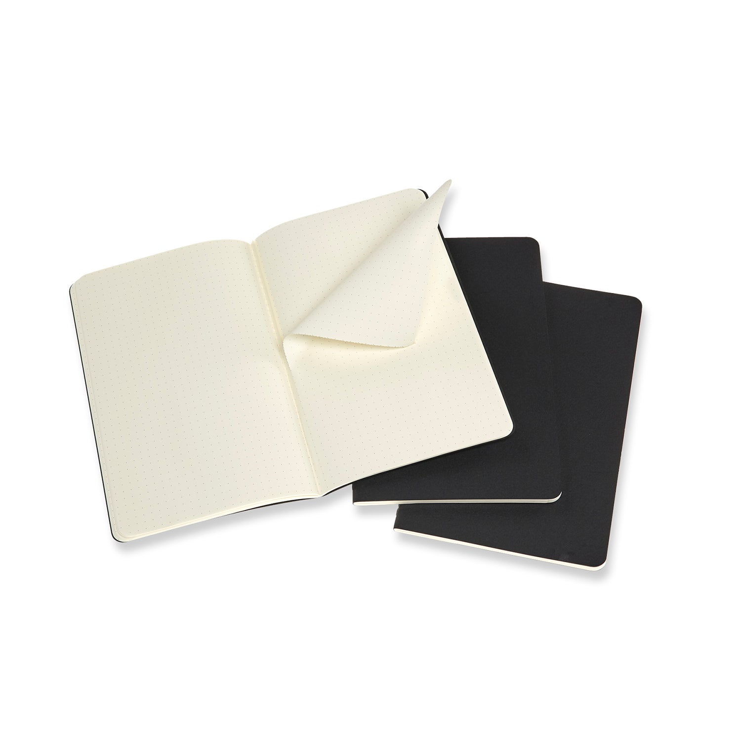 Dark Slate Gray Large Cahier Notebook - Set of 3 Black / Ruled / Large,Black / Plain / Large,Black / Dotted / Large,Black / Squared / Large,Brisk Blue / Ruled / Large,Brisk Blue / Plain / Large,Brisk Blue / Dotted / Large,Brisk Blue / Squared / Large Moleskine
