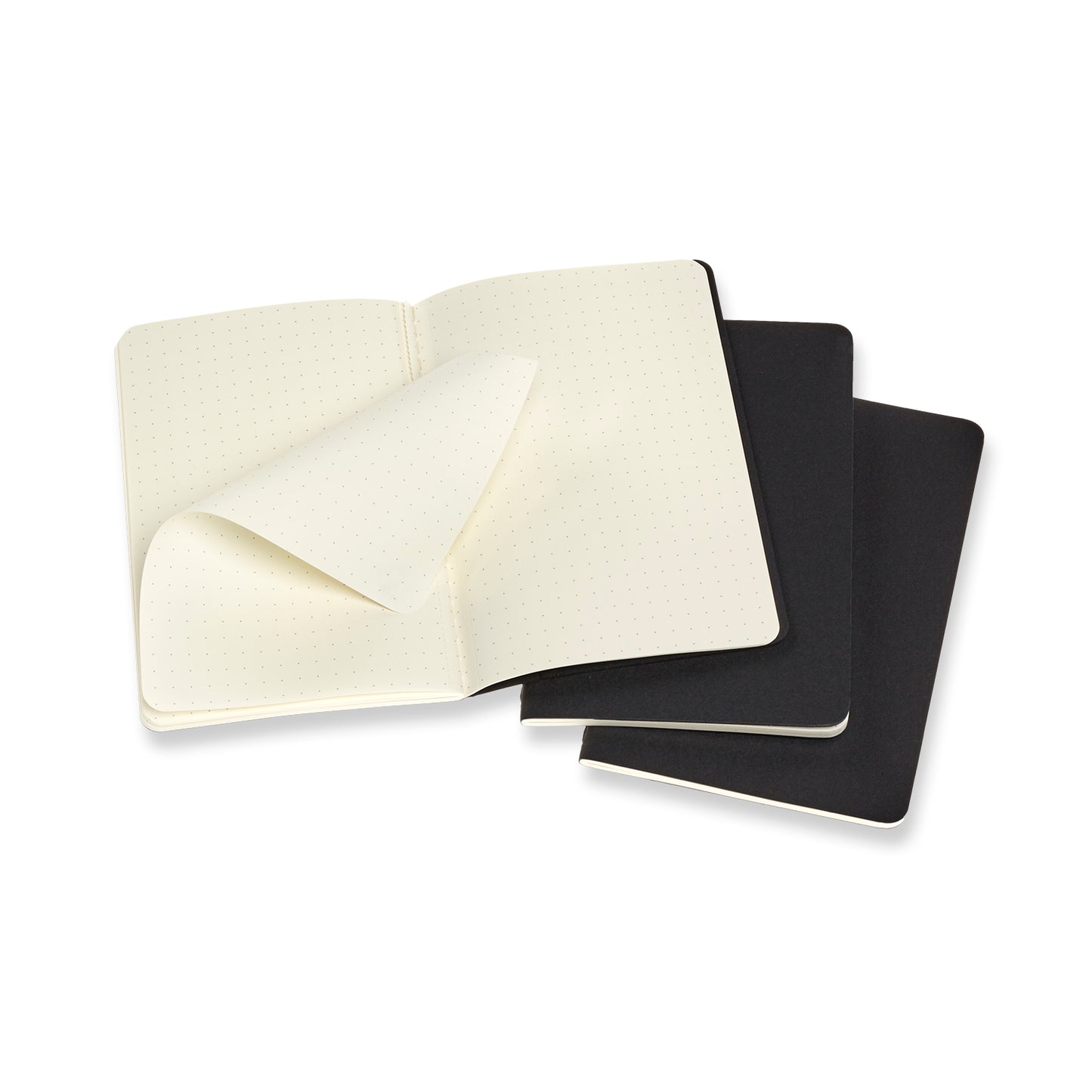 Dark Slate Gray Pocket Cahier Notebook - Set of 3 Black / Ruled / Pocket,Black / Plain / Pocket,Black / Dotted / Pocket,Black / Squared / Pocket,Brisk Blue / Ruled / Pocket,Brisk Blue / Plain / Pocket,Brisk Blue / Dotted / Pocket,Brisk Blue / Squared / Pocket Moleskine