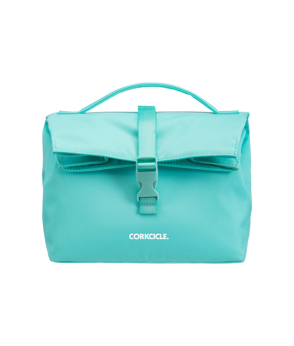 Medium Aquamarine Corkcicle™ Nona Roll-Top Insulated Lunch Bag Turquoise Corkcicle