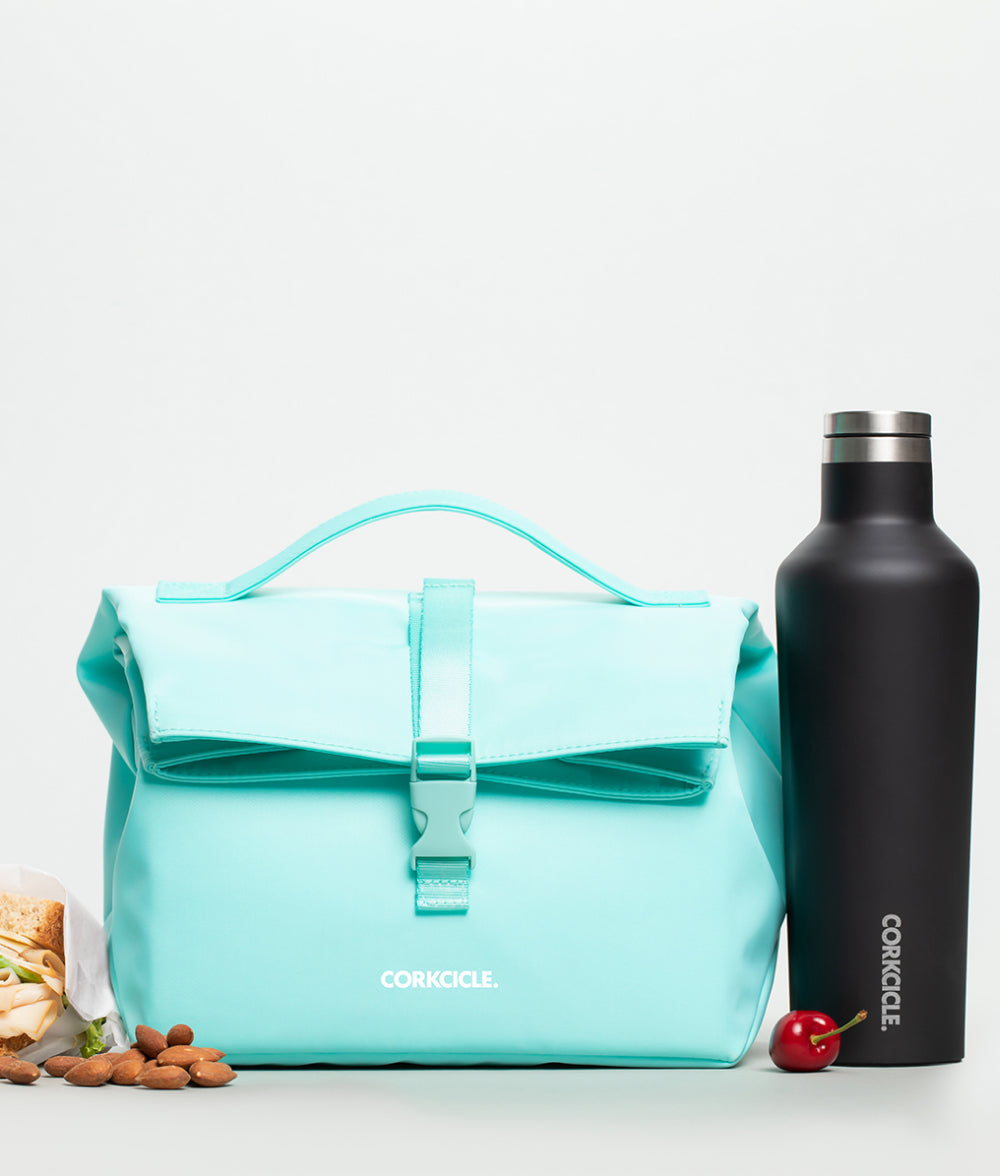 Lavender Corkcicle™ Nona Roll-Top Insulated Lunch Bag Turquoise Corkcicle