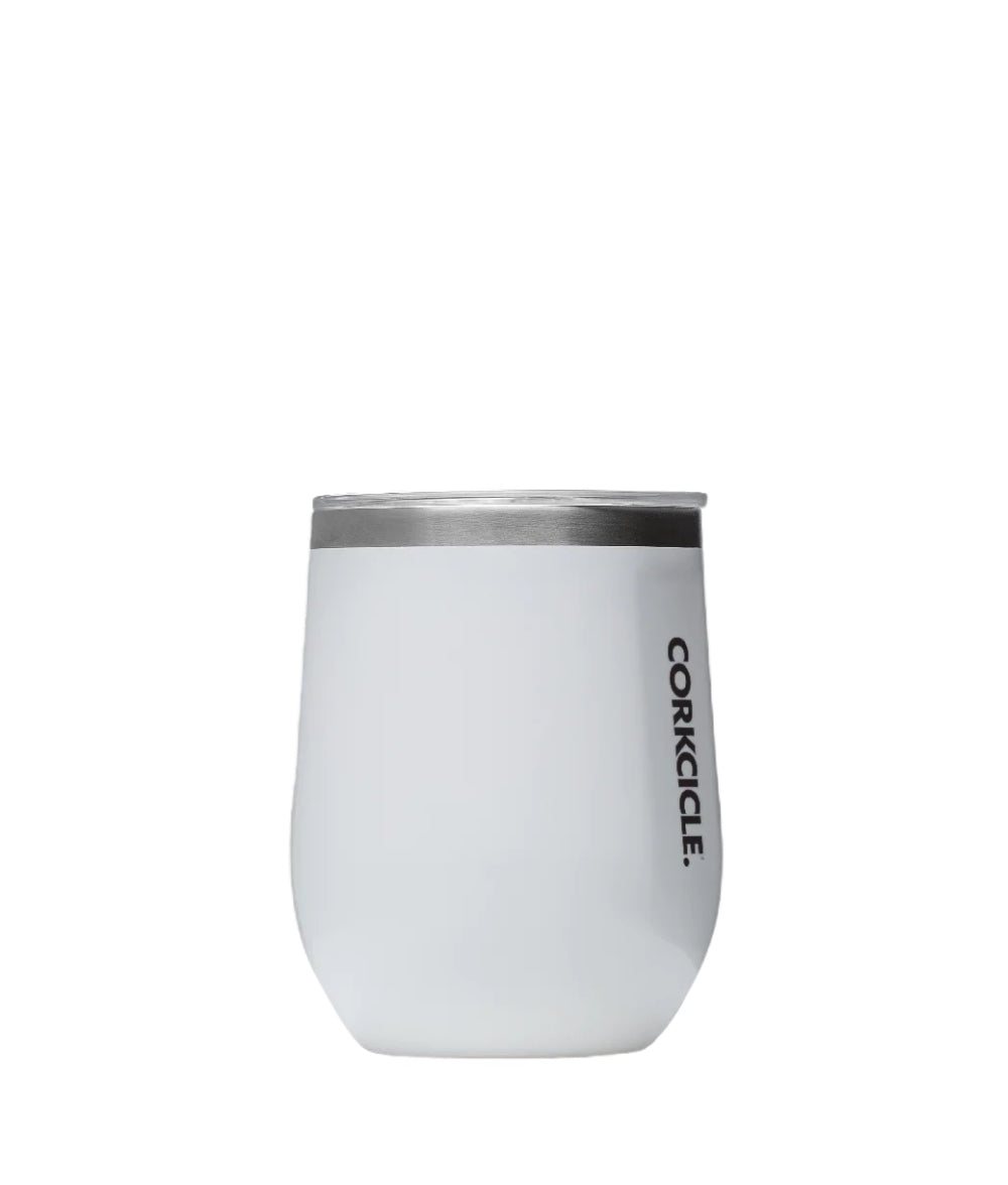 Light Gray Corkcicle™ Classic Stemless Insulated Wine Tumbler Gloss White Corkcicle