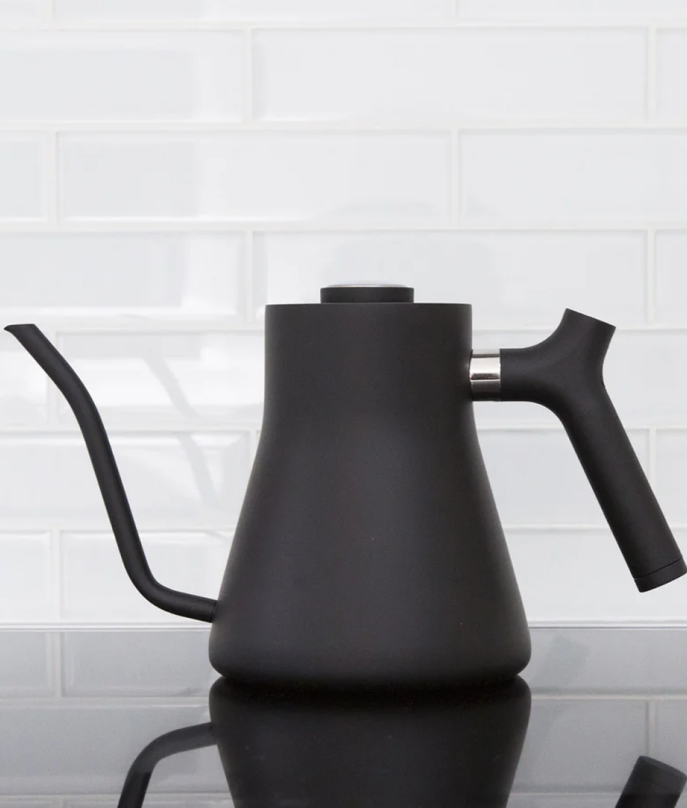 Light Gray Stagg Pour-Over Kettle Black,Matte White,Polished Steel Fellow