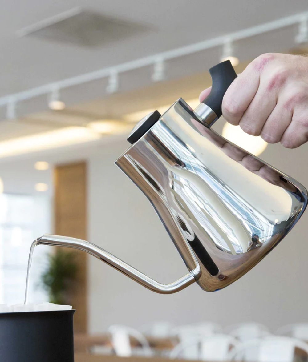 Gray Stagg Pour-Over Kettle Black,Matte White,Polished Steel Fellow