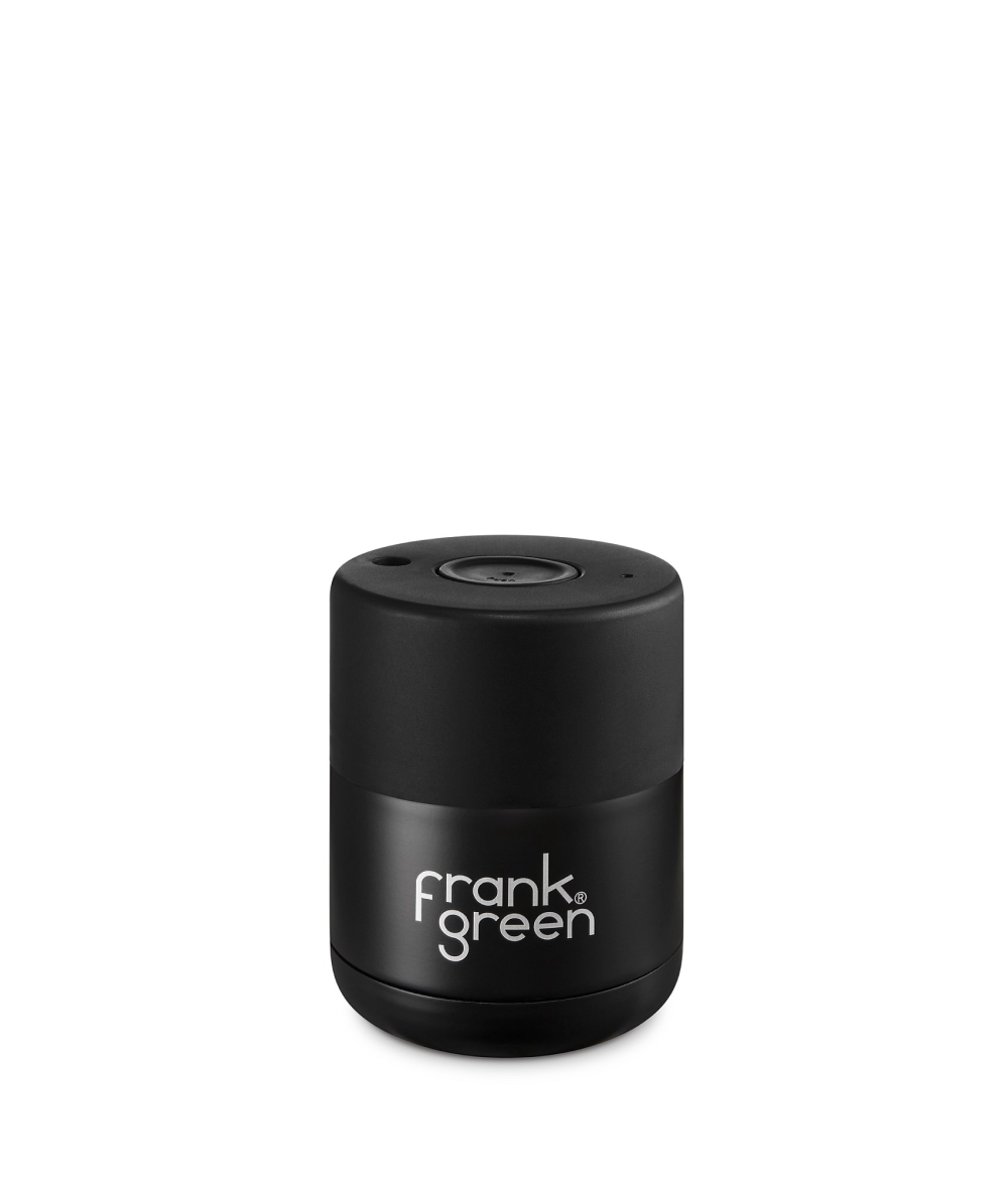 Dark Slate Gray frank green™ Small (6 oz) Ceramic Reusable Coffee Cup Black Frank Green