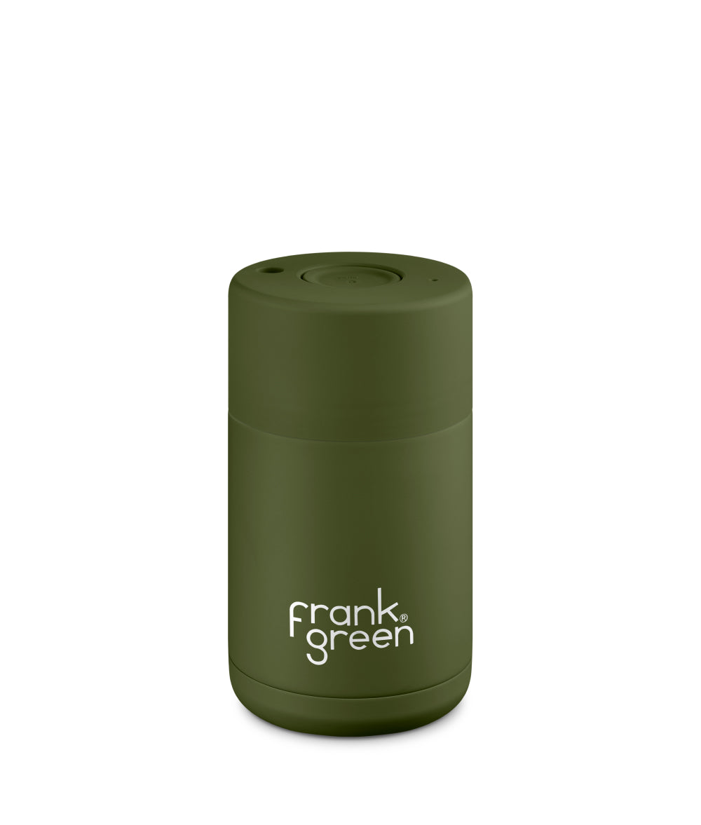 Dark Olive Green frank green™ Regular Ceramic Reusable Cup Khaki Frank Green