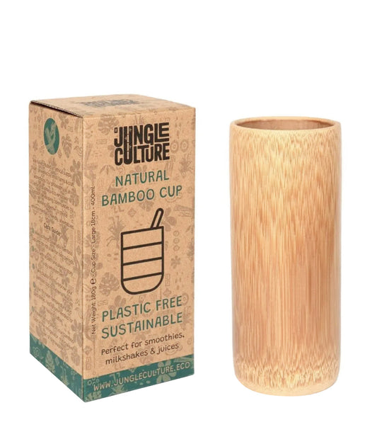 Tan Natural Bamboo Drinking Cup Jungle Culture