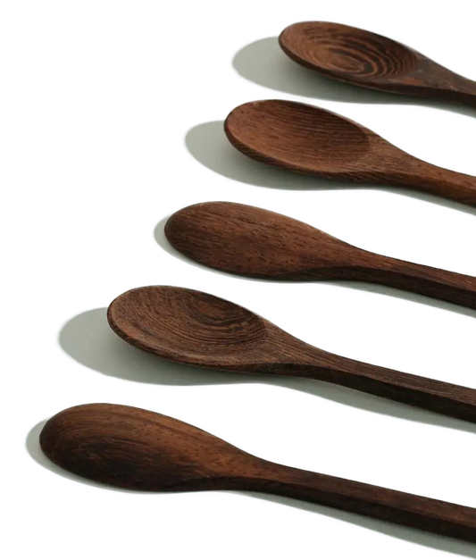 Dark Slate Gray Coconut Bowls Spoon - Natural Wooden Spoon Jungle Culture