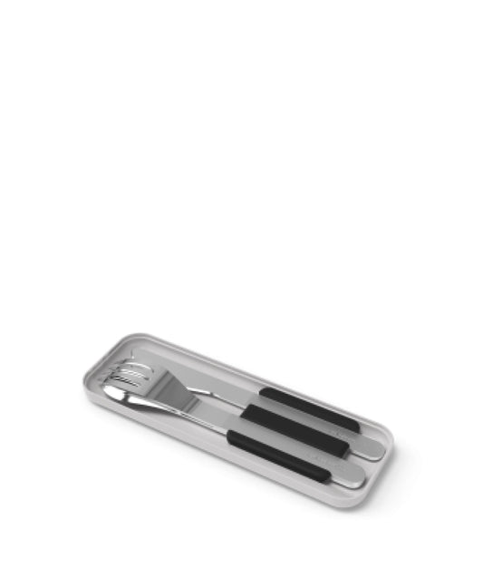 Gray Monbento Slim Box Cutlery Set Black Monbento