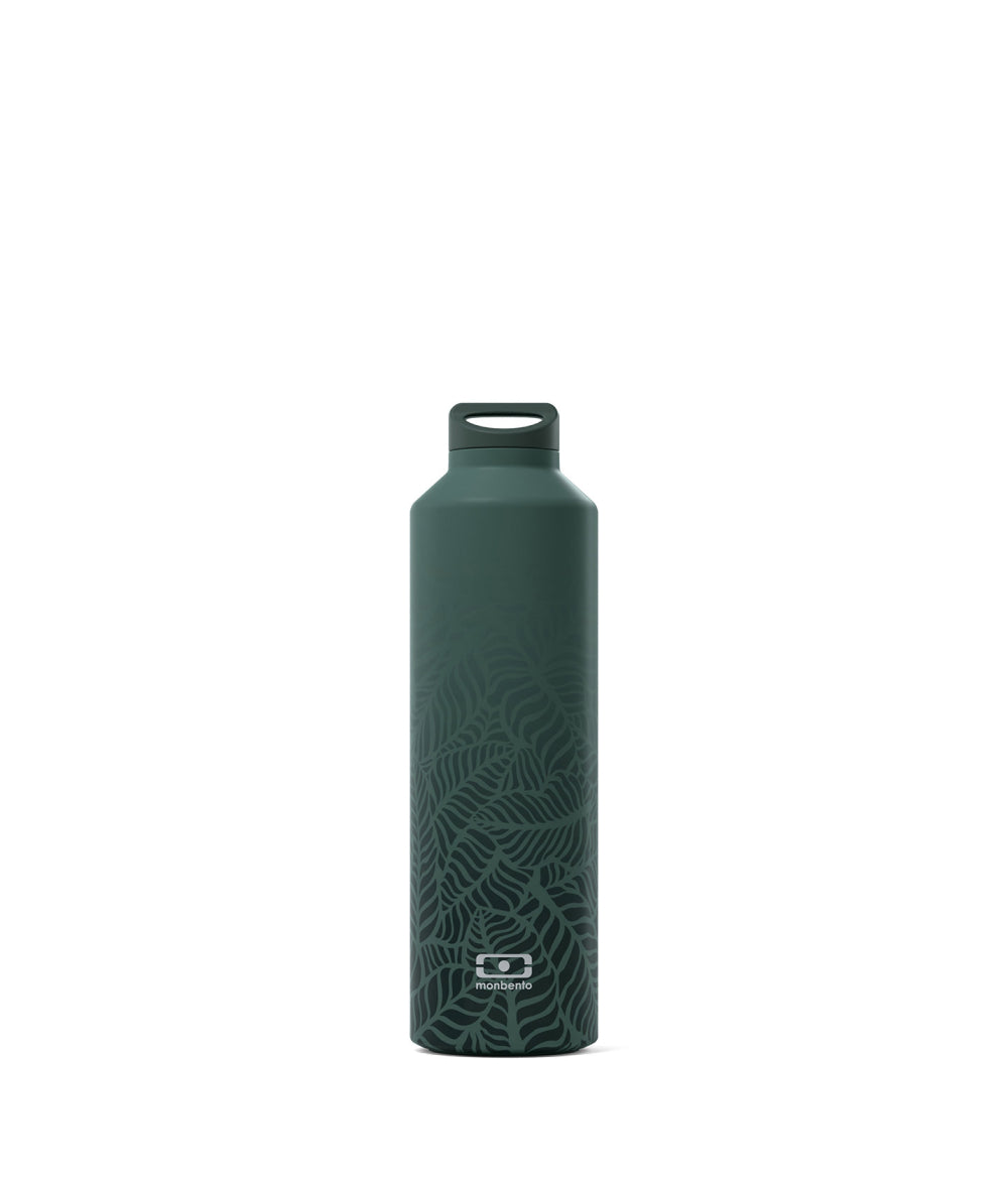 Dark Slate Gray MB Steel Graphic Insulated Bottle Jungle Monbento