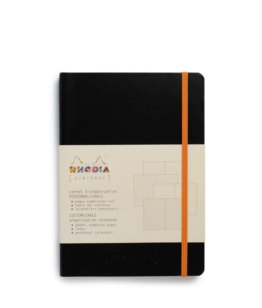 Light Gray Rhodia Goal Book Softcover / 5x5 Grid / Black Rhodia